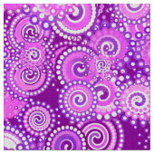 フラクタル旋回パターン、紫の影 ファブリック (クローズアップ)