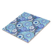 フラクタル旋回パターン、青の影 タイル (側面)