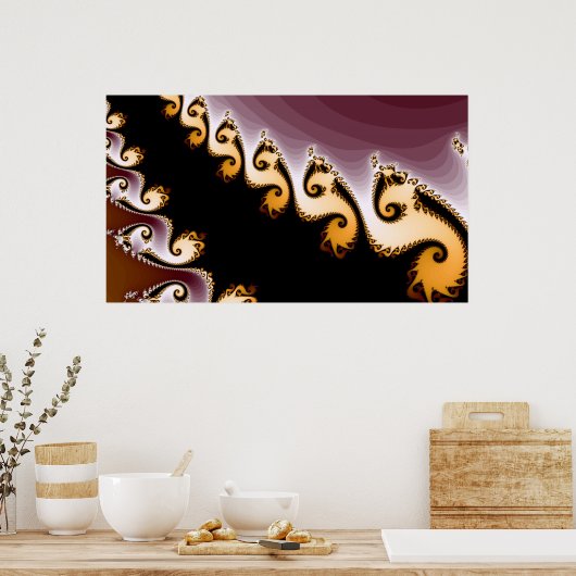 フラクタル旋回 ポスター (キッチン)