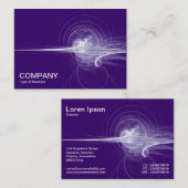 フラクタル旋回 – 深い紫 名刺 (正面/裏面)