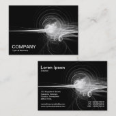 フラクタル旋回 – 黒 名刺 (正面/裏面)