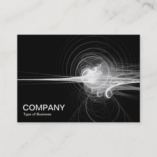 フラクタル旋回 – 黒 名刺 (正面)