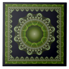 フラクタル明るい額縁曼荼羅 タイル