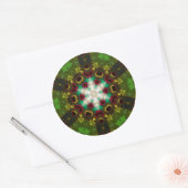 フラクタル星#6ステッカー ラウンドシール (封筒)