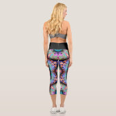 フラクタル曼荼羅フローラ サイケデリック カプリレギンス (裏面)