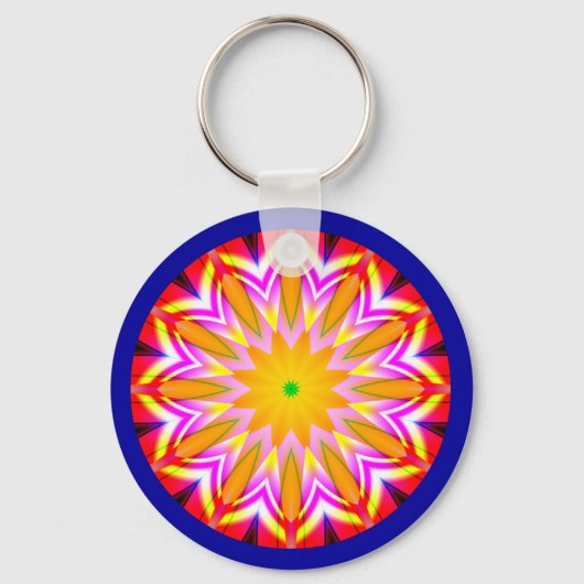 フラクタル曼荼羅 キーホルダー (正面)