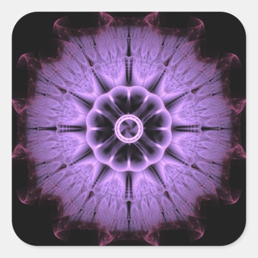 フラクタル曼荼羅 スクエアシール (正面)