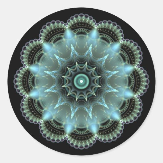 フラクタル曼荼羅 ラウンドシール (正面)