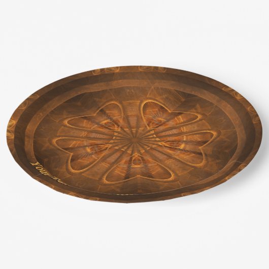 フラクタル木彫り ペーパープレート (アングル)