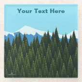 フラクタル林 ガラスコースター (正面)