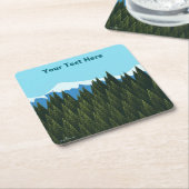 フラクタル林 スクエアペーパーコースター (アングル)