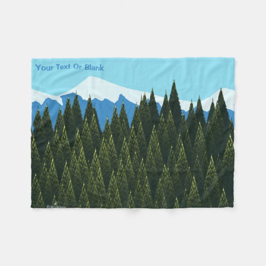 フラクタル林 フリースブランケット (正面(横))