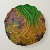 フラクタル林 ラウンドクッション (裏面)