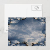 フラクタル模様の付いた暗い空 ポストカード (正面/裏面)