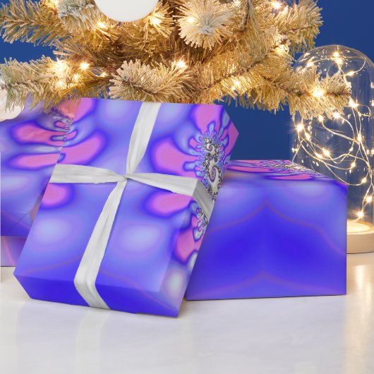 ~フラクタル模様マウブズがピンを引く~誕生日~ラップ ラッピングペーパー (クリスマス)