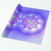 ~フラクタル模様マウブズがピンを引く~誕生日~ラップ ラッピングペーパー (アンロールド)