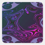 フラクタル正方形ステッカー スクエアシール (正面)