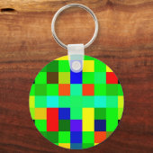 フラクタル正方形 キーホルダー (正面)