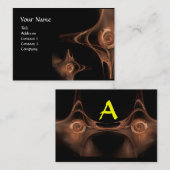 フラクタル波ブラックブライトブラウン 名刺 (正面/裏面)