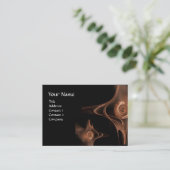 フラクタル波ブラックブライトブラウン 名刺 (スタンド正面)