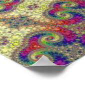 フラクタル渦巻きパターン ポスター (角)