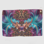 フラクタル渦巻形のパターン ゴルフタオル (横)