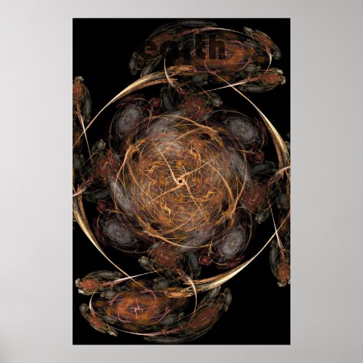 フラクタル炎：地球 ポスター (正面)