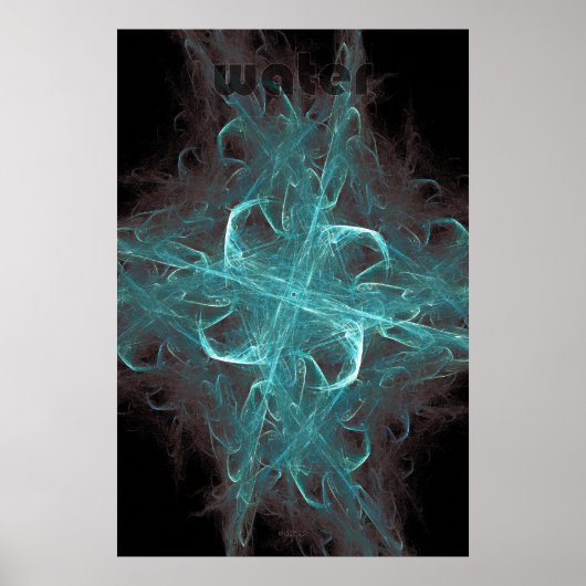 フラクタル炎：水 ポスター (正面)