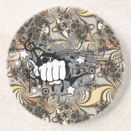 フラクタル画像と最初のマウスマップを使用した装飾 コースター