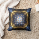 フラクタル白熱［赤熱］光を放つエネルギー装飾用クッション クッション (ブランケット)