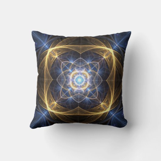 フラクタル白熱［赤熱］光を放つエネルギー装飾用クッション クッション (裏面)