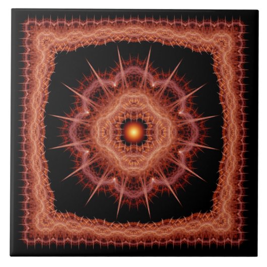 フラクタル神秘的な尖状パターン タイル (正面)