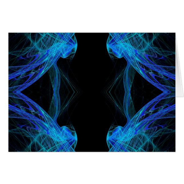 フラクタル空白の背景を持つカード (正面横)