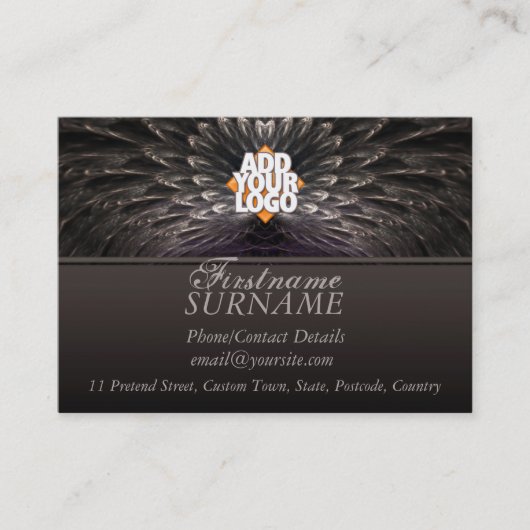 フラクタル羽根ビッグ名刺 名刺 (正面)