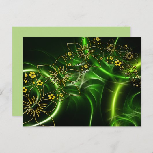 フラクタル花はがき ポストカード (正面/裏面)