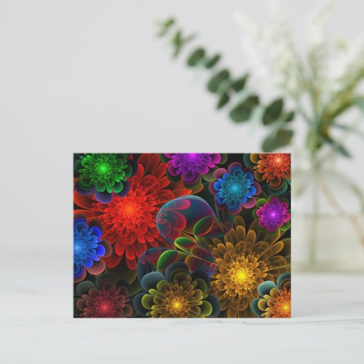 "フラクタル花束" ポストカード (スタンド正面)