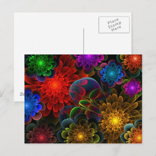 "フラクタル花束" ポストカード (正面/裏面)
