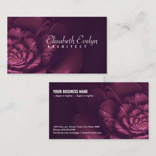 フラクタル花花g2536 名刺 (正面/裏面)