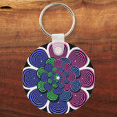 フラクタル花 キーホルダー (正面)