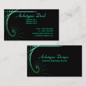 フラクタル芸術的ストローク 名刺 (正面/裏面)