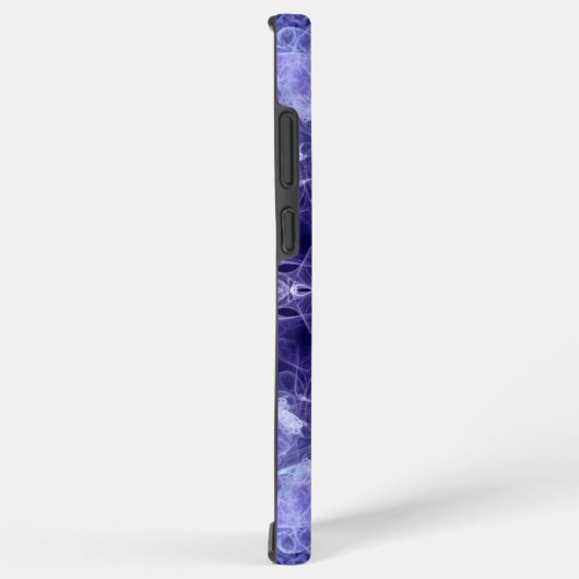 フラクタル薄紫ファンタジー名前をカスタムする SAMSUNG GALAXYケース (右側面)