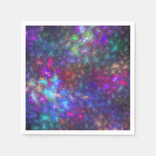 フラクタル虹 スタンダードカクテルナプキン (正面)