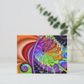 フラクタル螺旋引きタフィー ポストカード (スタンド正面)