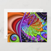 フラクタル螺旋引きタフィー ポストカード (正面/裏面)