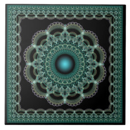 フラクタル被膜付きフレームパターン タイル