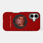 フラクタル赤キツネ iPhone 16ケース (裏面横)