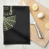 フラクタル迷彩システムロゴ キッチンタオル (四つ折り)