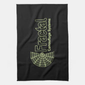 フラクタル迷彩システムロゴ キッチンタオル (縦)