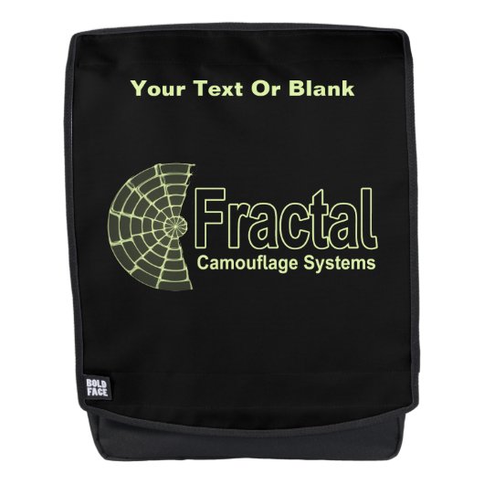 フラクタル迷彩システムロゴ バックパック (正面)