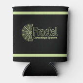フラクタル迷彩システムロゴ 缶クーラー (正面)